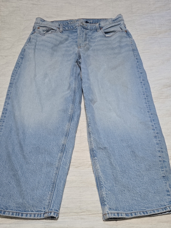 American Eagle Outfitters Denim - American Eagle Outfitters Light Blue High-Rise Barrel Jeans